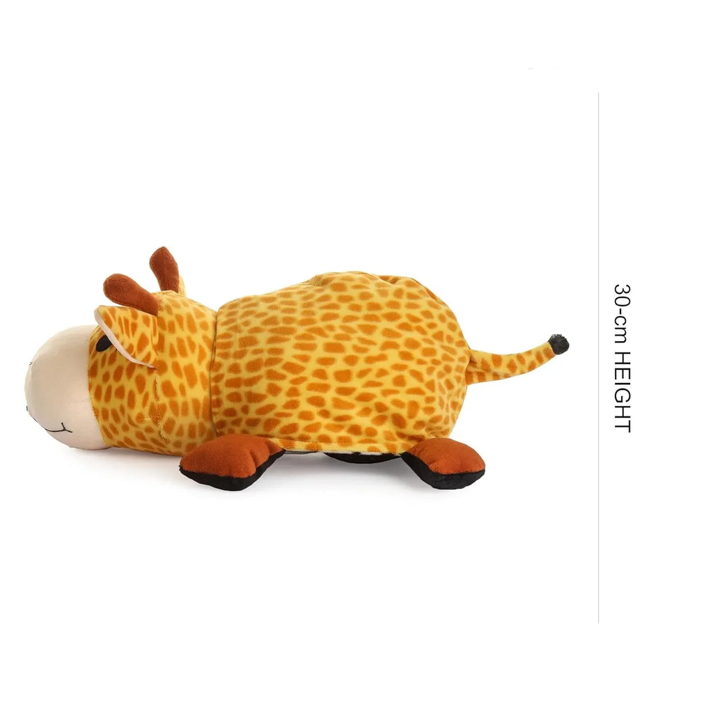 HILIFE Reversible Soft Toy 30 Cm Zebra & Giraffe – Flip O Plush (1104) - Naivri