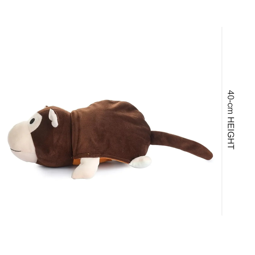 HILIFE Reversible Soft Toy 40 Cm Dog & Monkey (HL-1204) – Flip Between Fun and Friendship! - Naivri