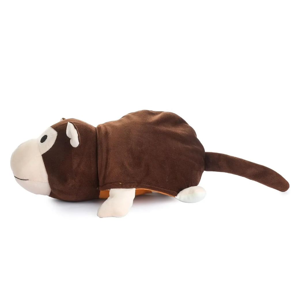 HILIFE Reversible Soft Toy 40 Cm Dog & Monkey (HL-1204) – Flip Between Fun and Friendship! - Naivri