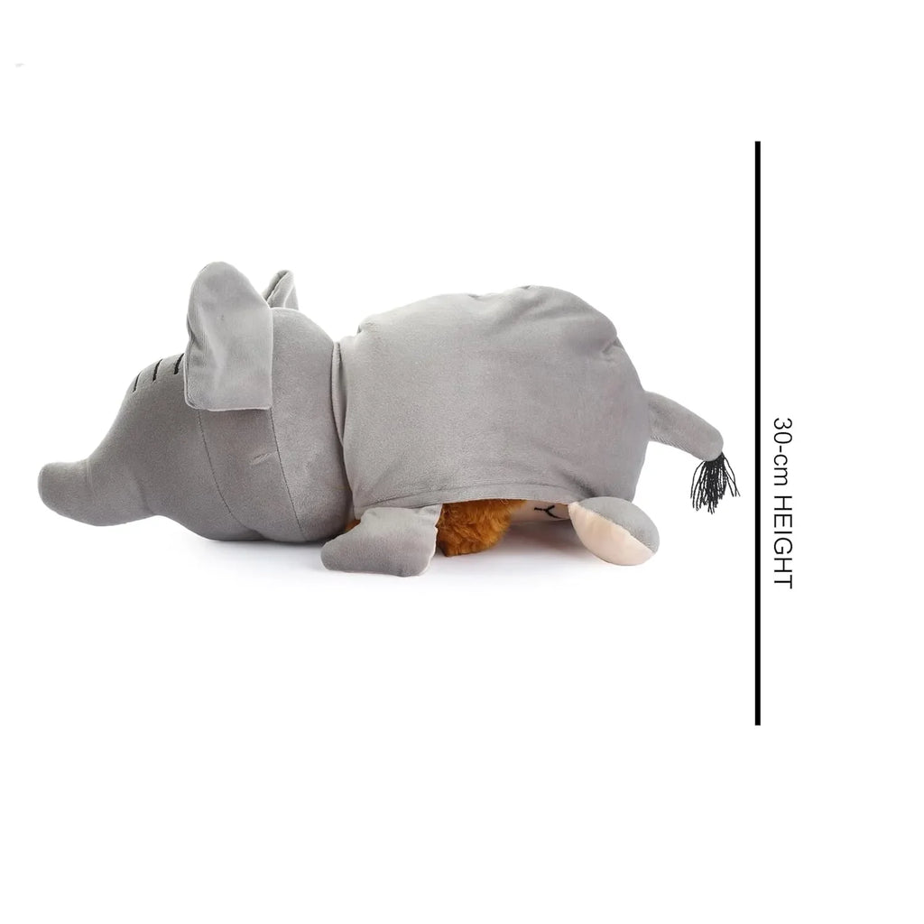 HILIFE Reversible Soft Toy 40 Cm Elephant & Tiger (HL-1201) – Flip, Cuddle & Imagine! - Naivri