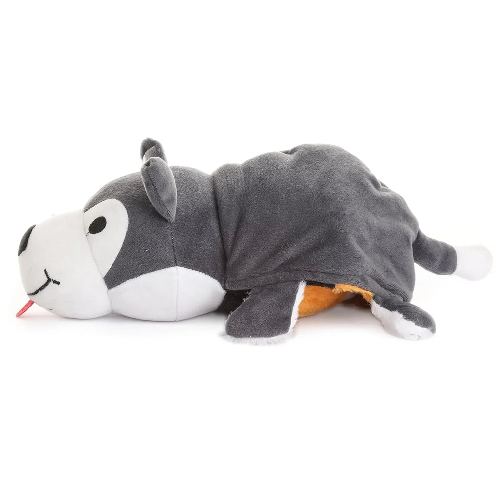 HILIFE Reversible Wolf & Cat Soft Toy – Flip O Plush, 30 cm (1102) - Naivri