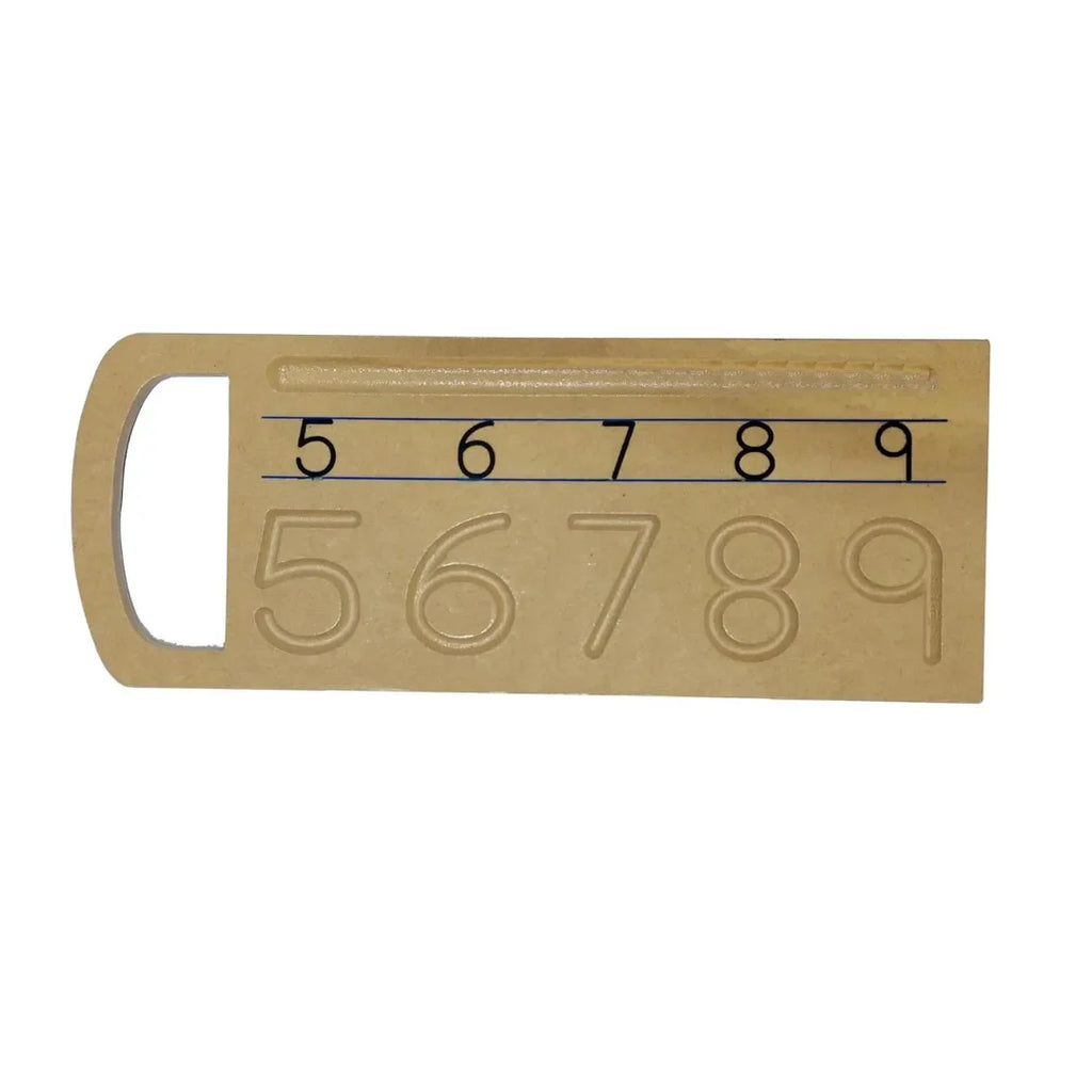 HILIFE Tiny Tots 123 Tracing & Picture Board for Kids – Wooden Number Learning Board with Engraved Numerals and Illustrations | Educational Toy for Early Math & Counting Practice - Naivri