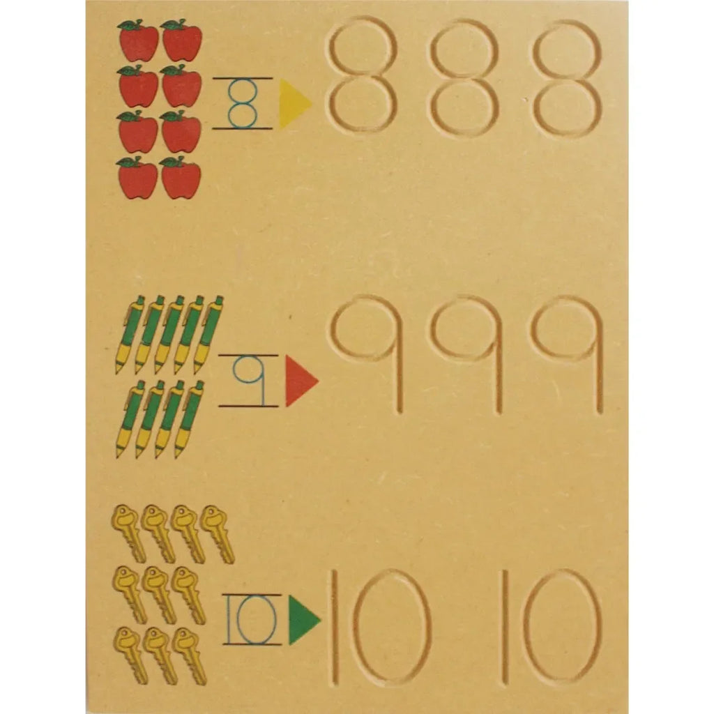 HILIFE Tiny Tots 123 Tracing & Picture Board – Wooden Number Tracing Board with Counting Objects for Kids - Naivri