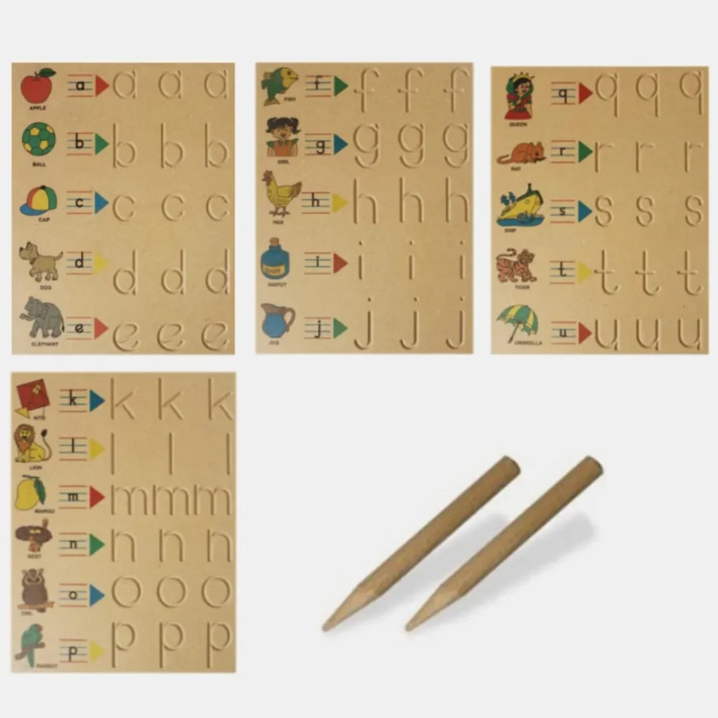 HILIFE Tiny Tots Small (abc) Tracing & Word Board with Objects – Lowercase Alphabet Learning for Kids - Naivri