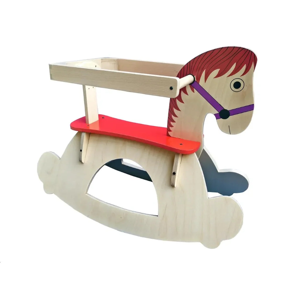 HILIFE Wooden Rocking Horse for Kids – Sturdy Balance Toy with Backrest and Safety Guard – Promotes Motor Skill Development – Child-Safe Rocker for Babies, Infants & Toddlers - Naivri