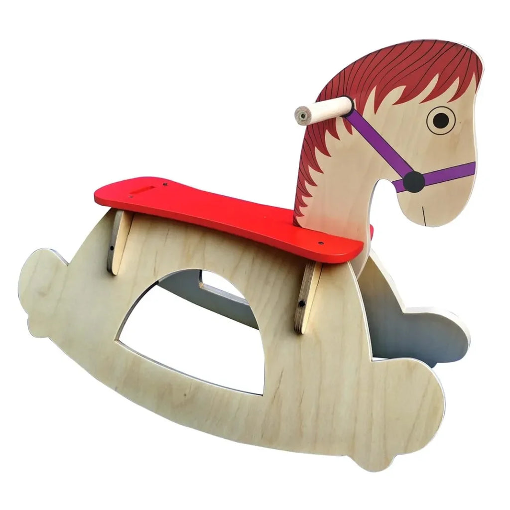 HILIFE Wooden Rocking Horse for Kids – Sturdy Balance Toy with Backrest and Safety Guard – Promotes Motor Skill Development – Child-Safe Rocker for Babies, Infants & Toddlers - Naivri