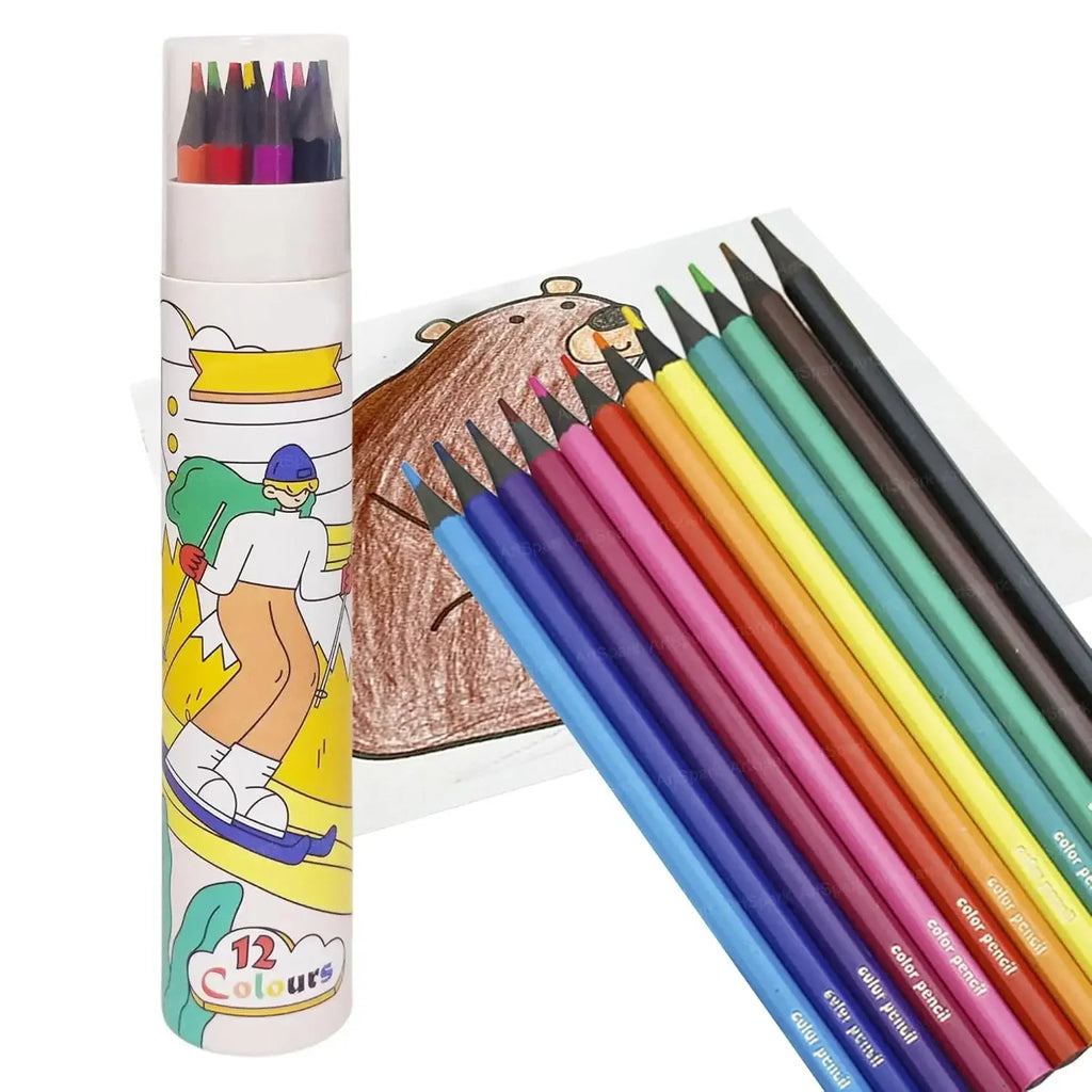 Himic Games Series Barrel Colour Pencils Set – Bright & Break-Resistant / 3+ Years - Naivri