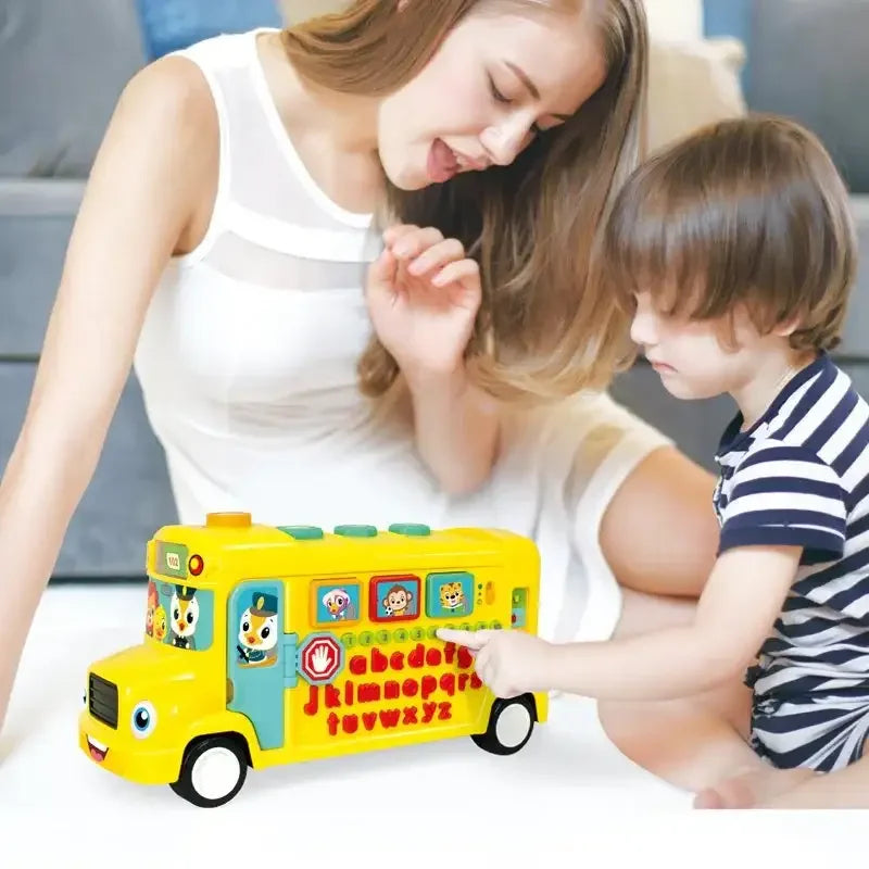 Hola 3126 School Bus Learning Toy – Letters, Numbers & Music - Naivri