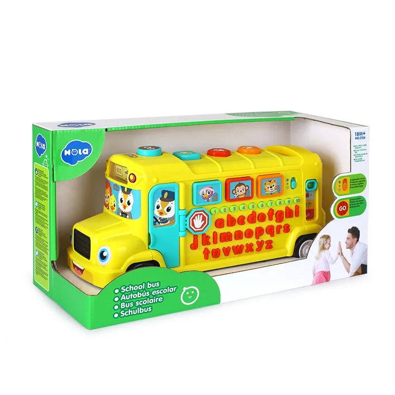 Hola 3126 School Bus Learning Toy – Letters, Numbers & Music - Naivri