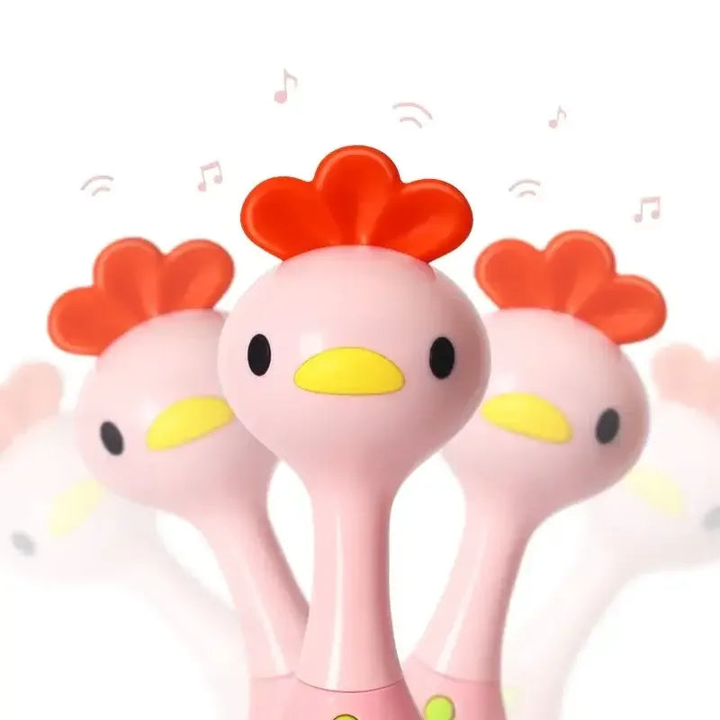 Hola 3134 Mini Rattle – Ergonomic Baby Rattle with Teether, Music & Lights for 3M+ Infants - Naivri