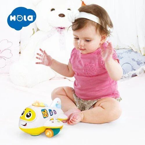 Hola 6103 Bump 'n Go Learning Plane – Interactive Lights, Music & Educational Play for Ages 12+ Months - Naivri