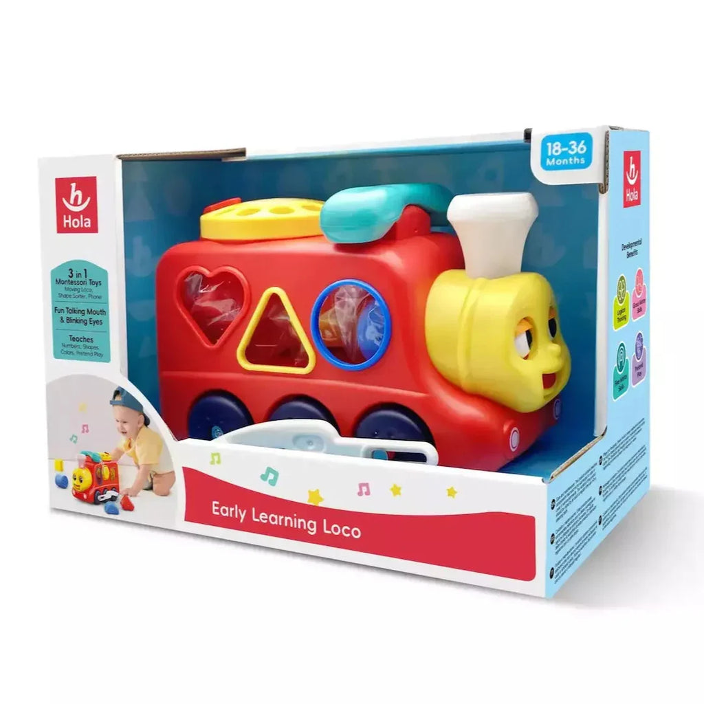 Hola Baby Locomotive Activity Toy – Interactive Learning Toy for 18+ Months - Naivri