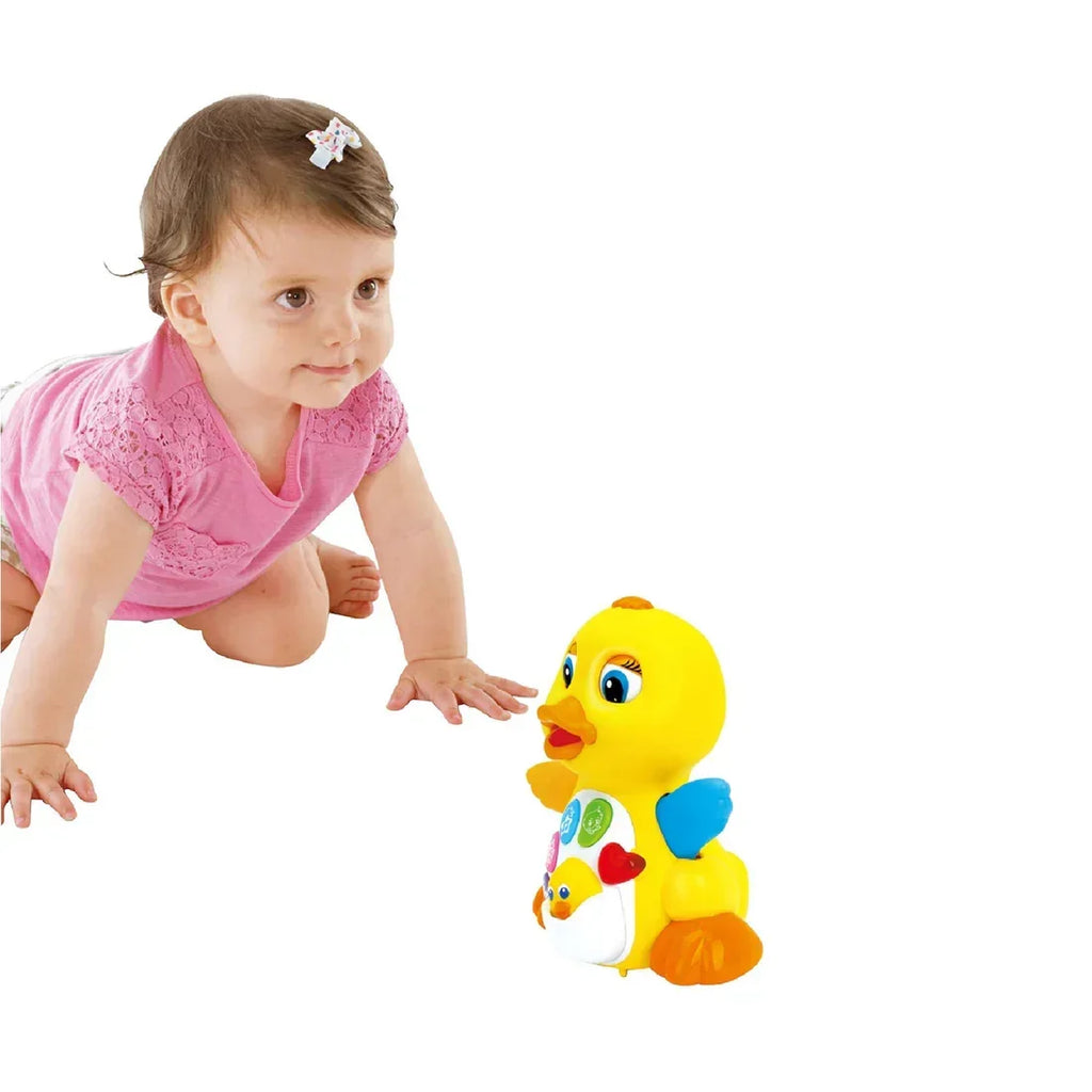 Hola Dancing Duck Musical Toy with Lights, Sound & Movement | Interactive Early Learning Toy for Toddlers 18 Months+ - Naivri