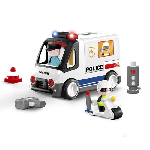 Hola HE9985 Early Learning Police Car – Interactive Lights, Sounds & Educational Play for Toddlers - Naivri