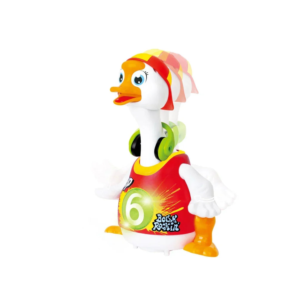 Hola Hip-Hop Swing Goose Musical Toy | Interactive Dancing Goose with Lights, Music & Neck Movement | Developmental Toy for Toddlers 18 Months+ - Naivri