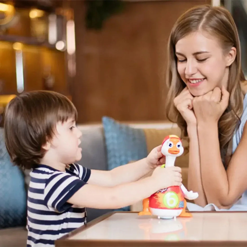 Hola Hip-Hop Swing Goose Musical Toy | Interactive Dancing Goose with Lights, Music & Neck Movement | Developmental Toy for Toddlers 18 Months+ - Naivri