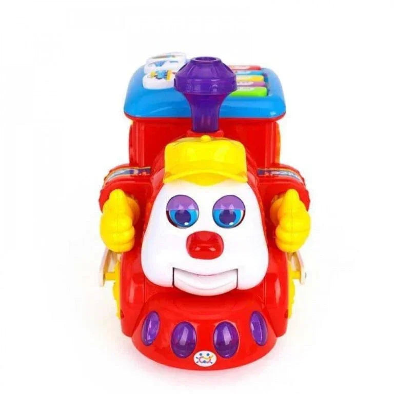 Hola Learning Loco Educational Toy Train | Shape Sorter, Sound Effects & Obstacle-Avoidance Movement | Early Learning Activity Toy for Toddlers - Naivri