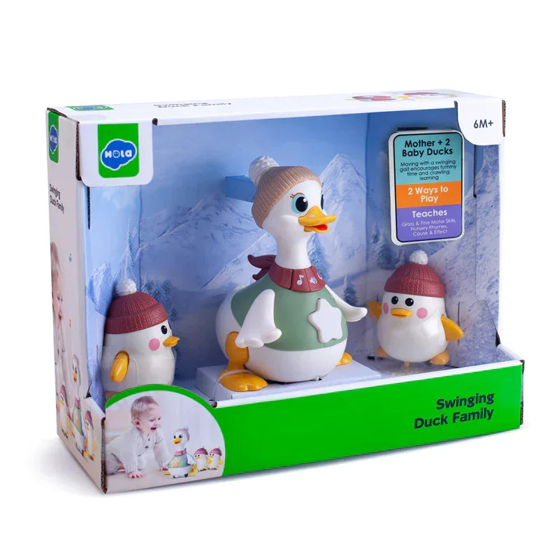 Hola Waddling Duck Family Toy – Interactive Musical Learning Set for 6–36 Months - Naivri