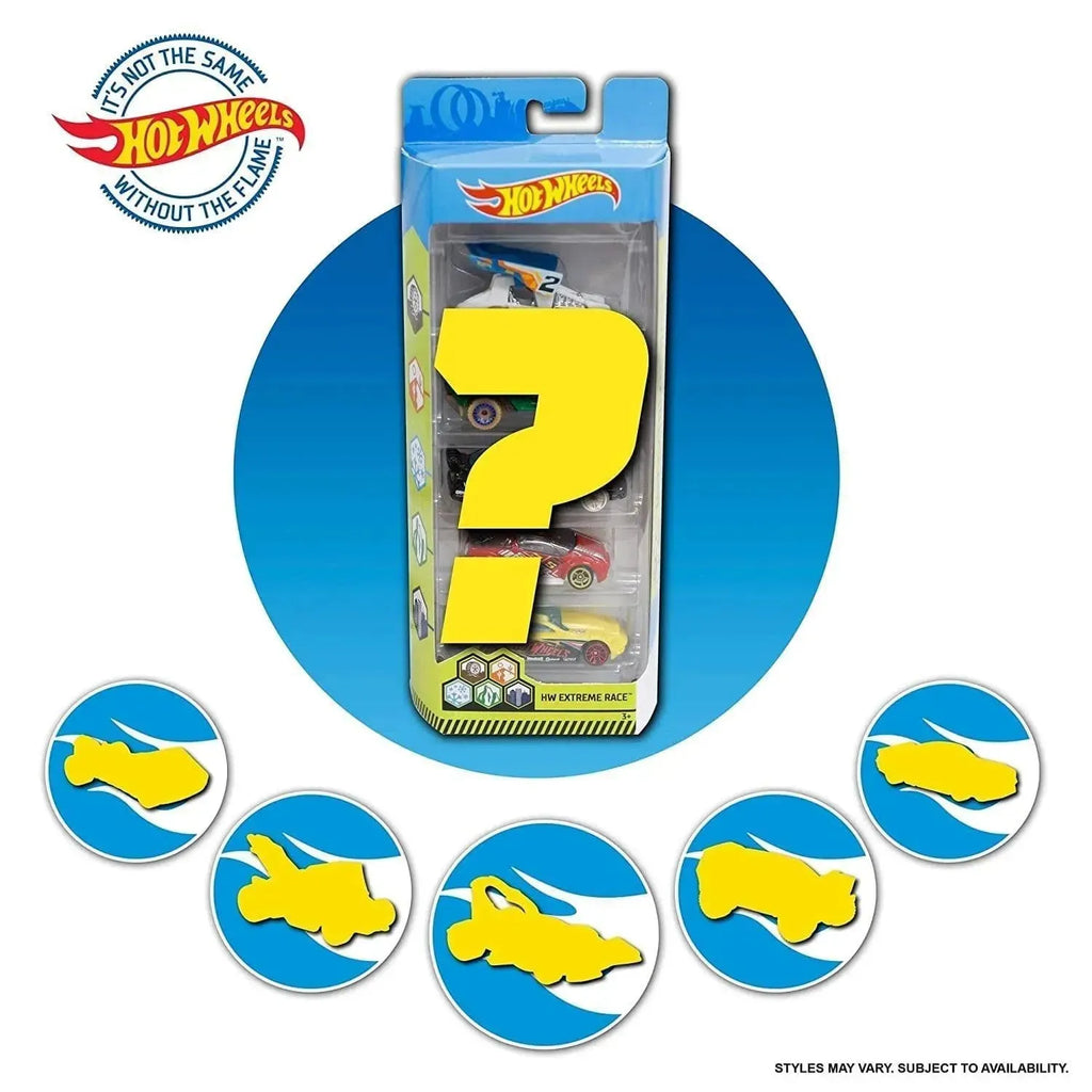 Hot Wheels 5-Car Pack – Assorted Die-Cast Toy Cars for Kids & Collectors (Color & Design May Vary) | Original Mattel Set - Naivri