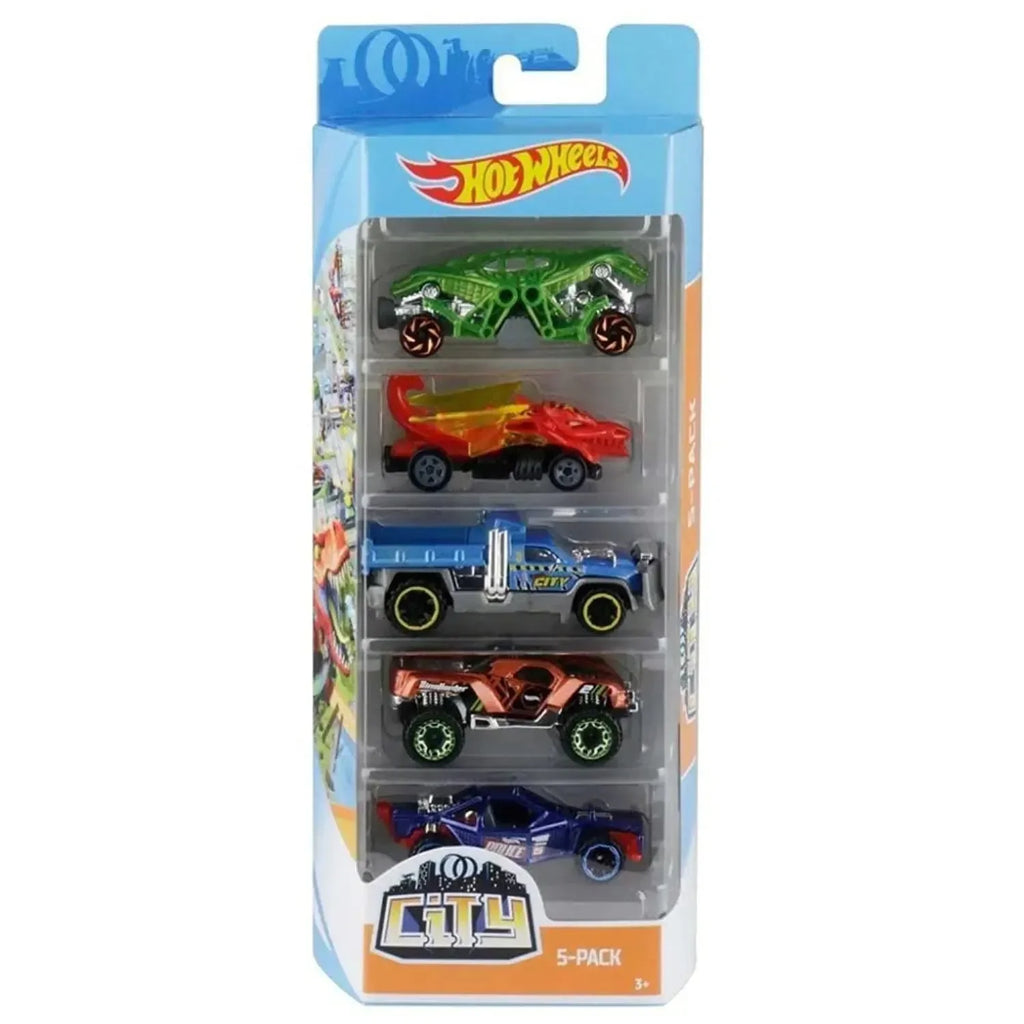 Hot Wheels 5-Car Pack – Assorted Die-Cast Toy Cars for Kids & Collectors (Color & Design May Vary) | Original Mattel Set - Naivri