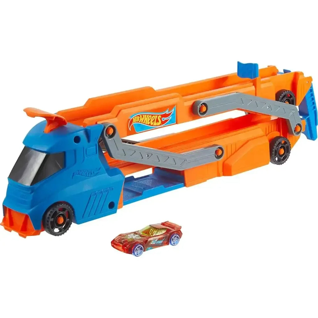 Hot Wheels Speed Track Transporter HYT83 – Multifunctional Storage and Racing Playset for Kids - Naivri