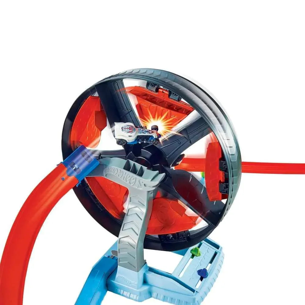 Hot Wheels Spinwheel Challenge GJM77 – Launcher & Spinning Wheel Track Set | Multicolor | Includes Car, Launcher & Track - Naivri