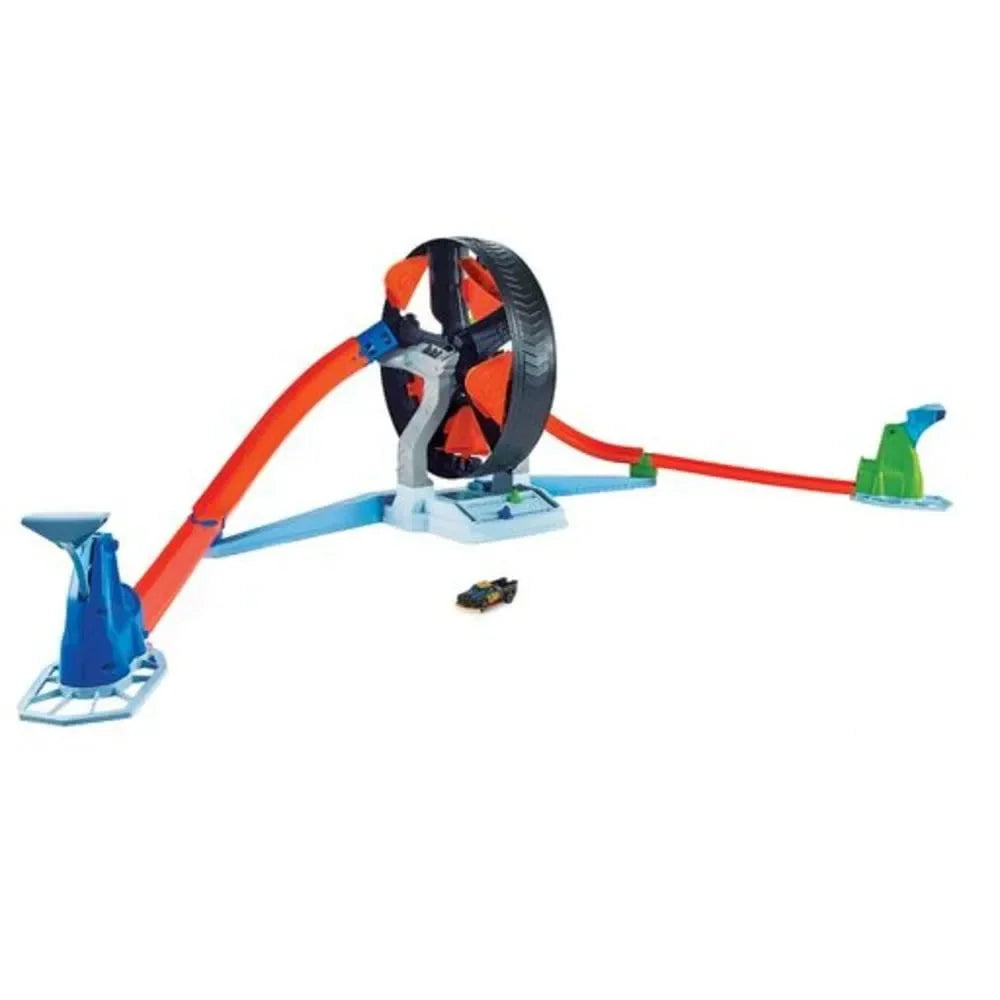 Hot Wheels Spinwheel Challenge GJM77 – Launcher & Spinning Wheel Track Set | Multicolor | Includes Car, Launcher & Track - Naivri