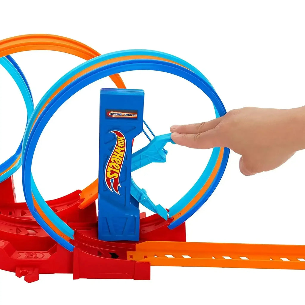 Hot Wheels Ultra Hots Loop Madness HPX93 – Triple Loop Track Set with Slam Launcher & Loop Kicker | Includes 1 Car | Compatible with Hot Wheels Tracks - Naivri