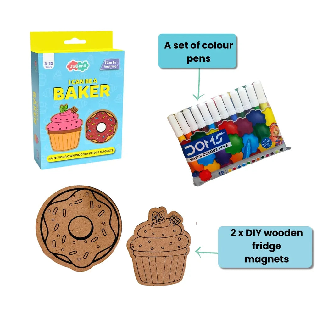 I Can Be a Baker - JoGenii's Mini DIY Kit | Ages 3-99 | Return Gift, Travel Friendly - Naivri