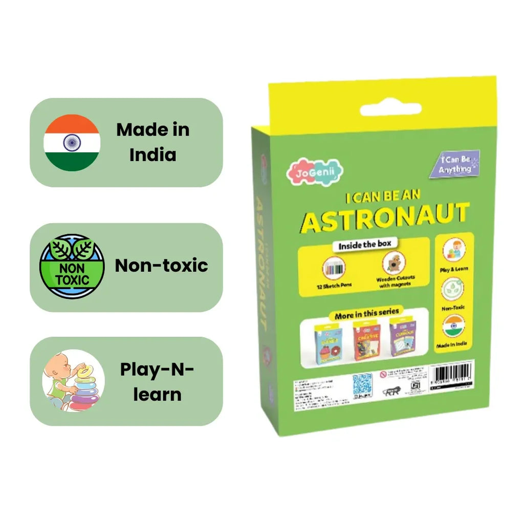 I Can Be An Astronaut - JoGenii's Mini DIY Kit | Ages 3-99 | Return Gift, Travel Friendly - Naivri