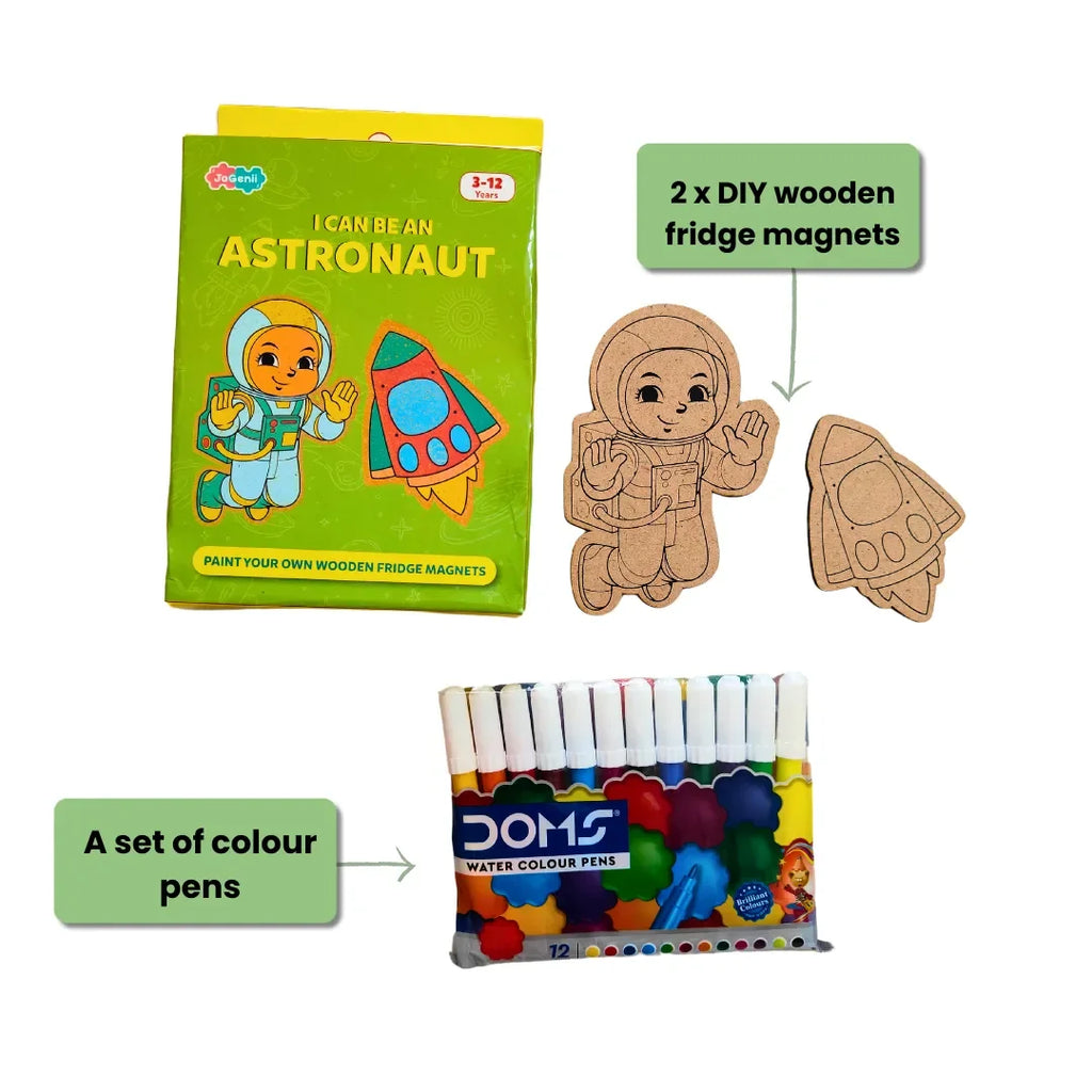 I Can Be An Astronaut - JoGenii's Mini DIY Kit | Ages 3-99 | Return Gift, Travel Friendly - Naivri