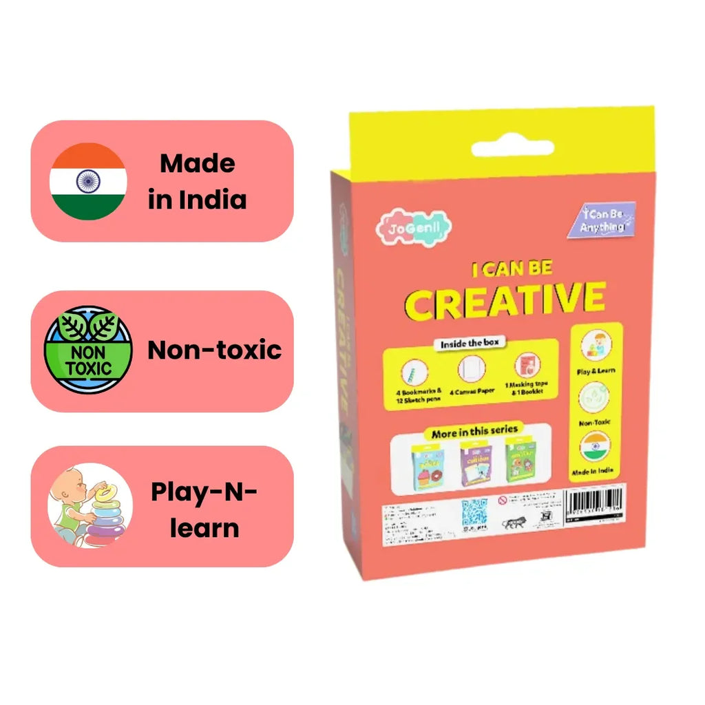 I Can Be Creative - JoGenii's Mini DIY Kit | Ages 3-99 | Return Gift, Travel Friendly - Naivri
