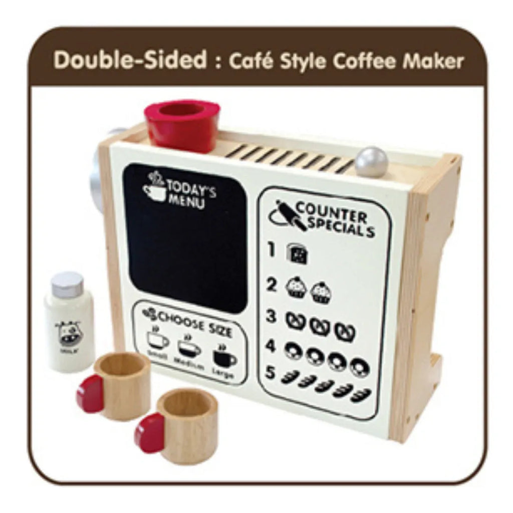 I'M Toy Barista Coffee Machine – Wooden Pretend Play Café Toy for Kids - Naivri