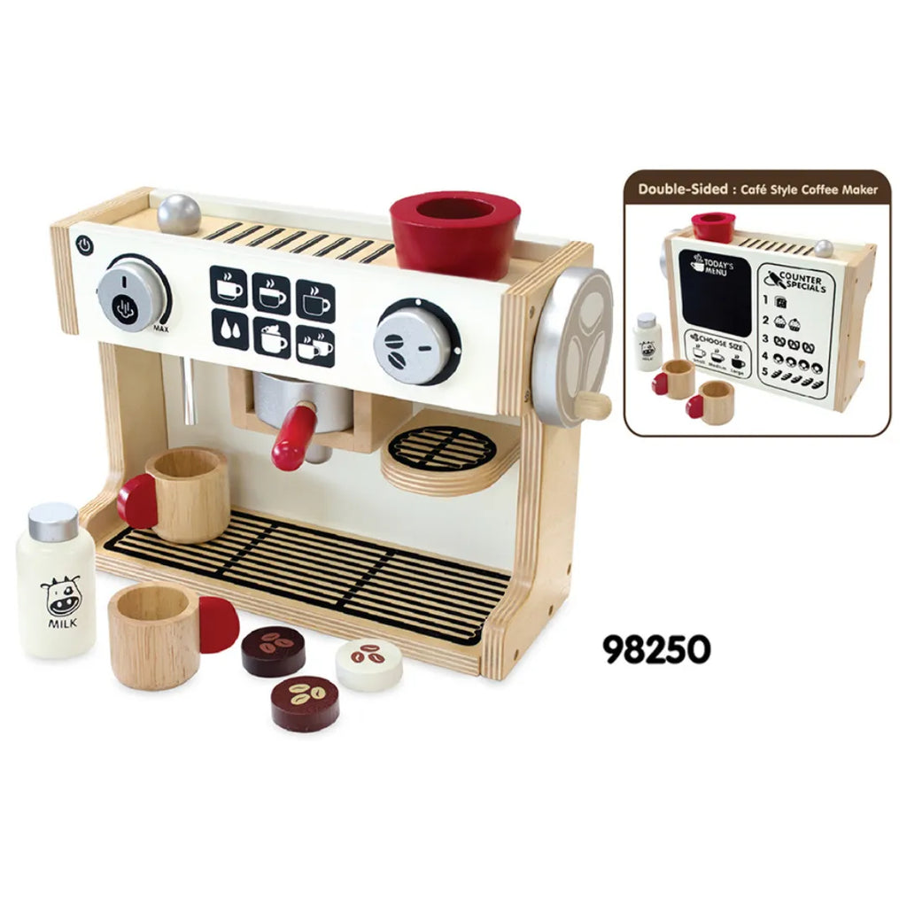 I'M Toy Barista Coffee Machine – Wooden Pretend Play Café Toy for Kids - Naivri