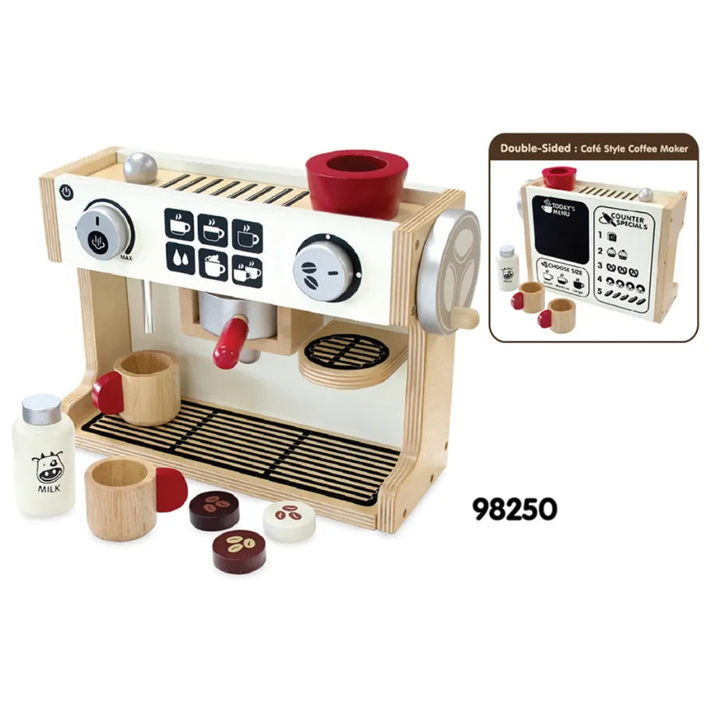 I'M Toy Barista Coffee Machine – Wooden Pretend Play Café Toy for Kids - Naivri