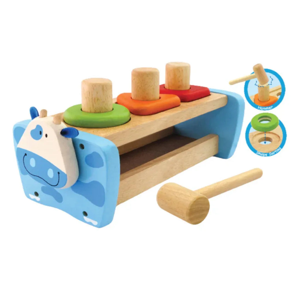 I'M Toy Cow Hammer and Peg Bench - Naivri