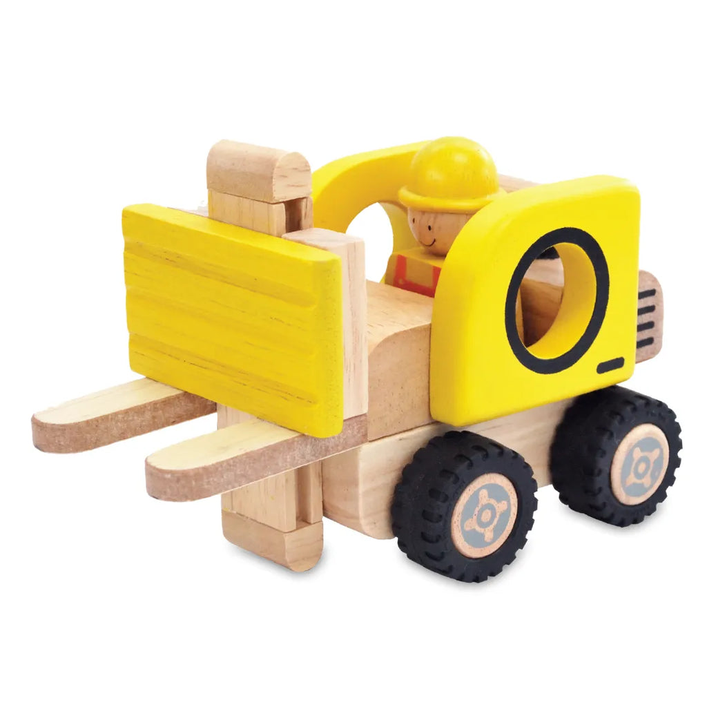I’M Toy Fork Lift – Wooden Construction Vehicle Toy for Kids (2+ Years) - Naivri