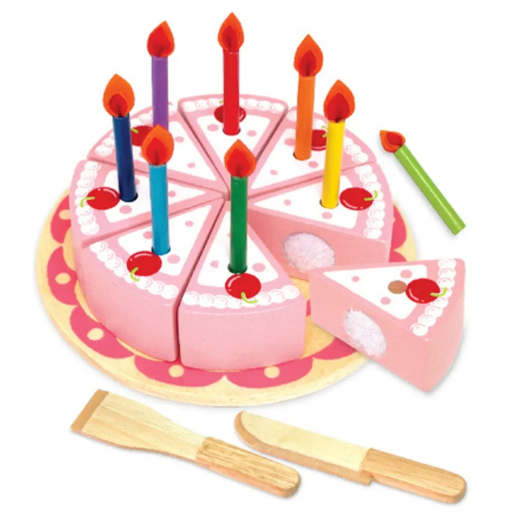 I'M Toy Party Cake Play Set - Wooden Pretend Play Cake Set for Kids - Naivri