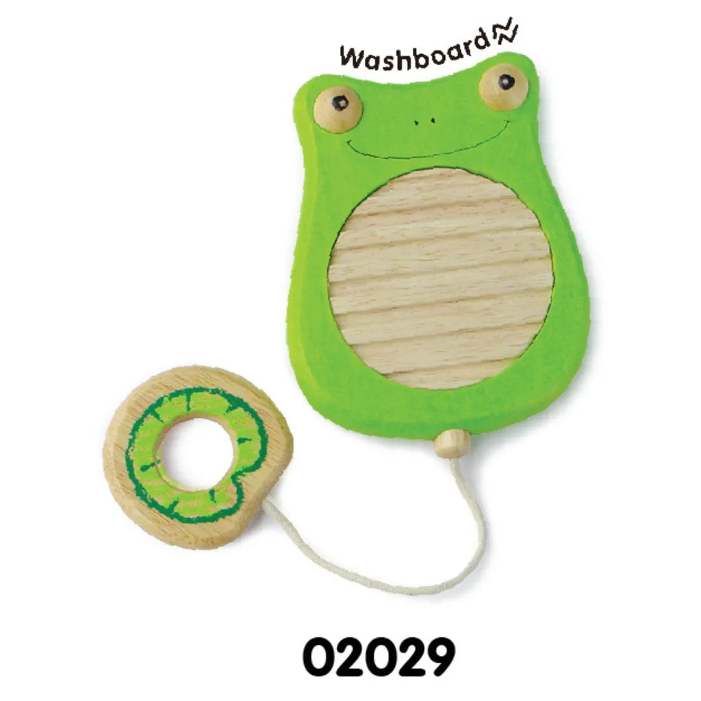 I’M Toy Scratchy Frog – Wooden Sound Rattle for Babies & Toddlers - Naivri