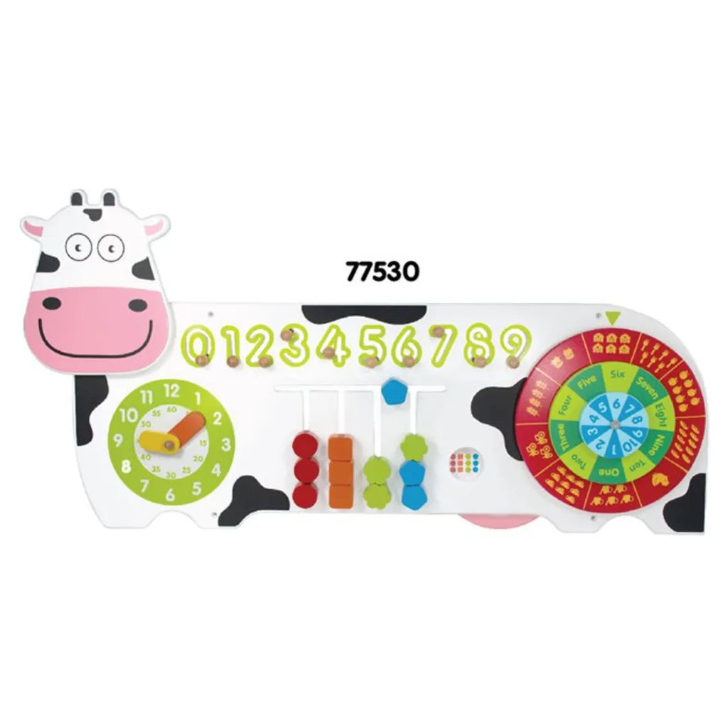 I'M Toy Wall Play Board - Cow - Wooden Activity Board for Kids - Naivri