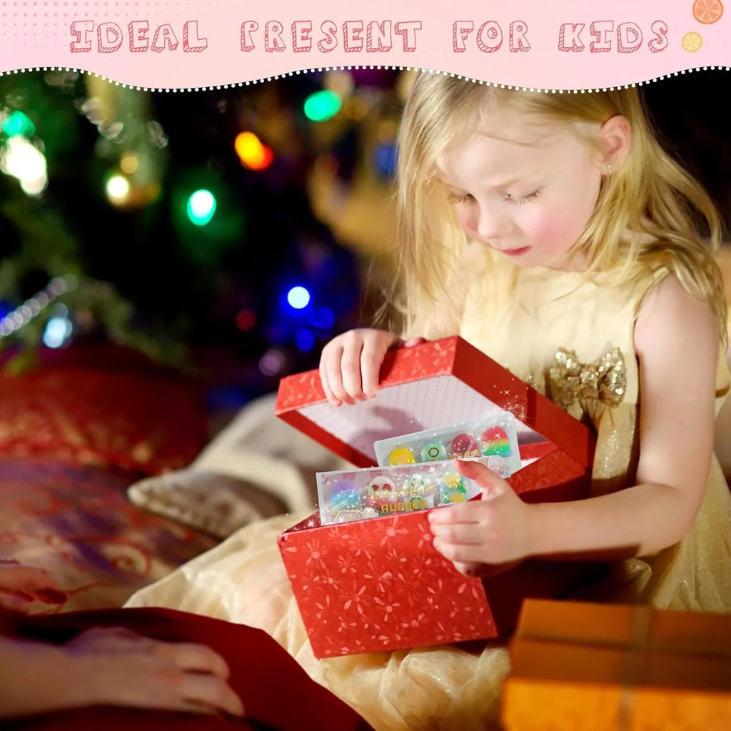 Ice Cream Delight Eraser Set – Cute Fruit-Themed Non-PVC Erasers for Kids 3+ - Naivri