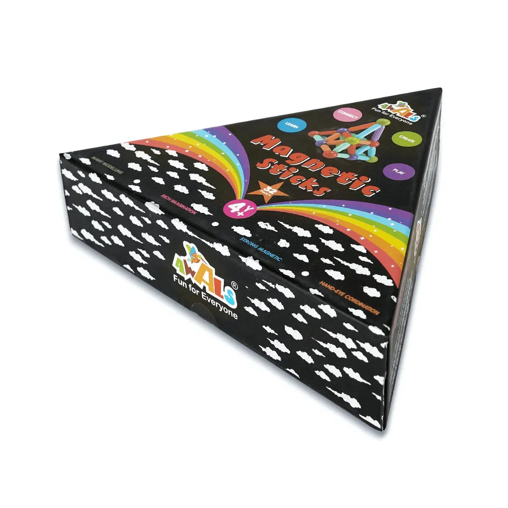 ilearnngrow 32 Pcs Magnetic Stick Blocks - Connect , Create , Learn and Play - Naivri