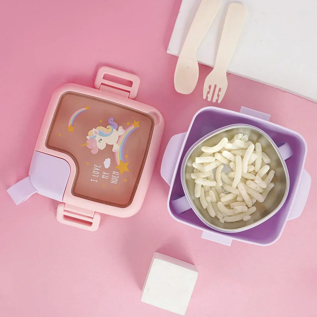 ilearnngrow Bento Box - Unicorn- Square - Naivri