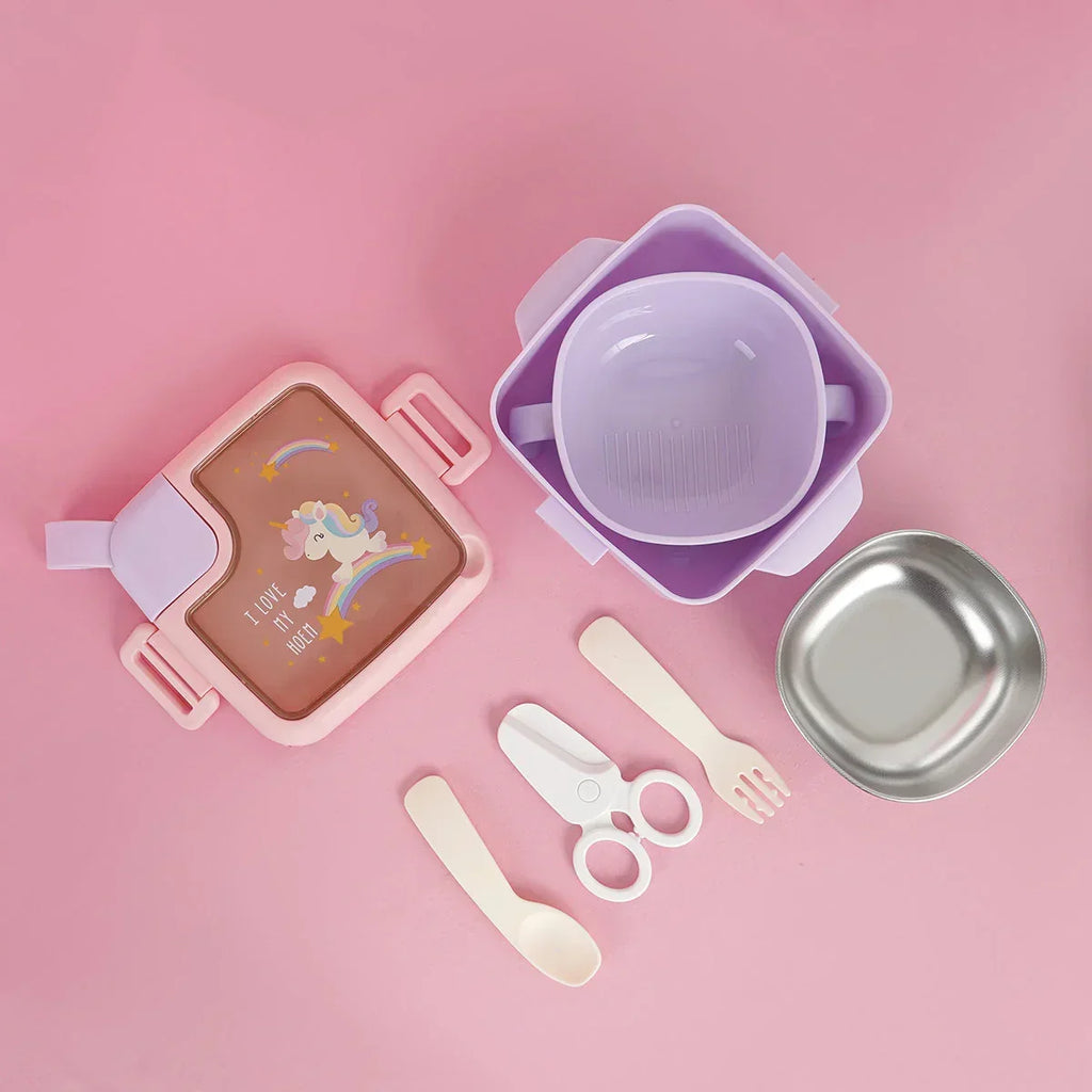 ilearnngrow Bento Box - Unicorn- Square - Naivri