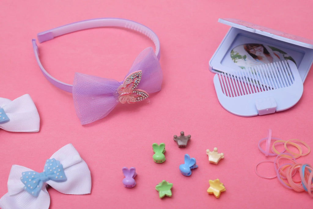 ilearnngrow Bow Hair Accessories Set - Purple - Naivri
