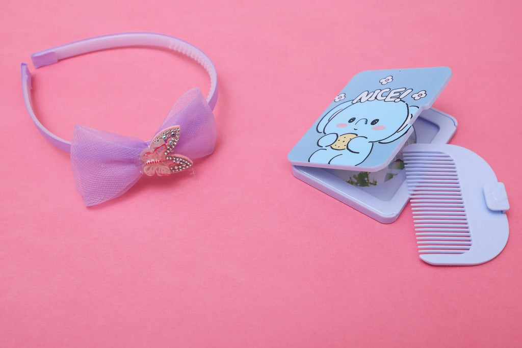 ilearnngrow Bow Hair Accessories Set - Purple - Naivri