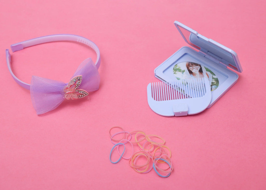 ilearnngrow Bow Hair Accessories Set - Purple - Naivri