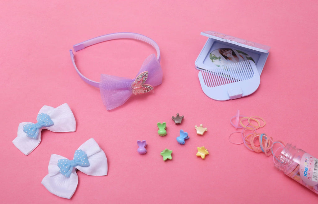 ilearnngrow Bow Hair Accessories Set - Purple - Naivri