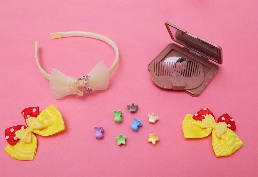 ilearnngrow Bow Hair Accessories Set - Yellow - Naivri