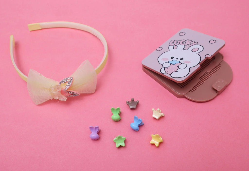 ilearnngrow Bow Hair Accessories Set - Yellow - Naivri
